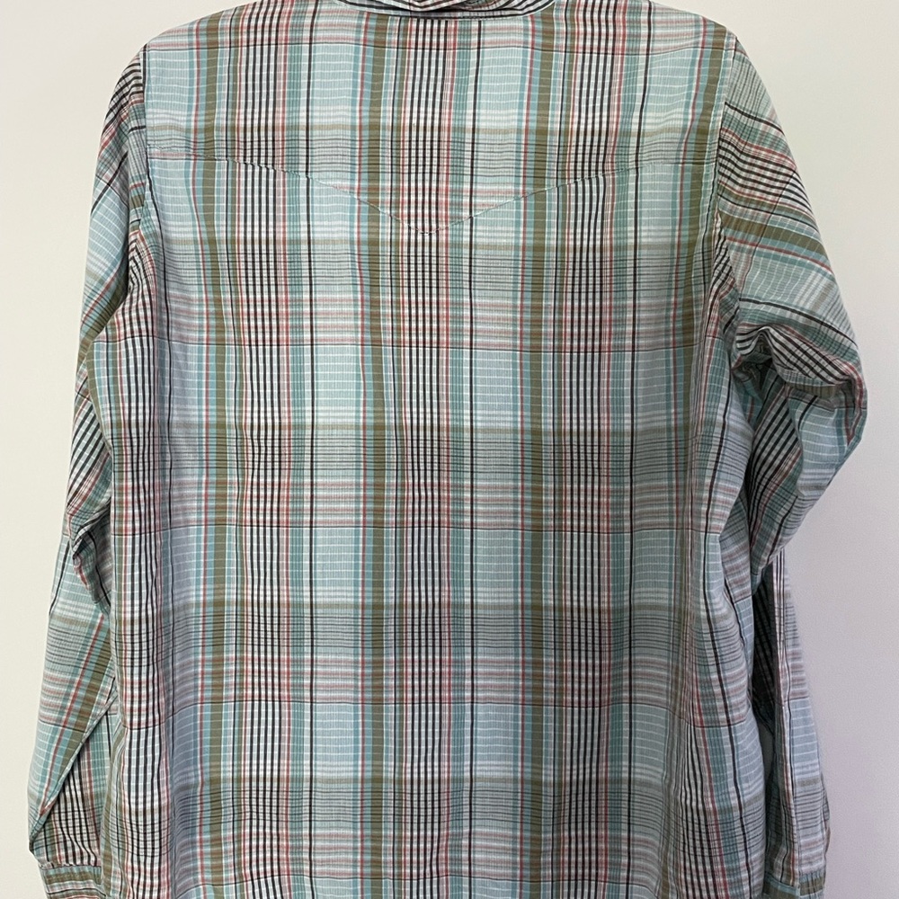 Wrancher Wrangler Pearl Snap Classic Western Button Plaid Shirt Size 2XL Rodeo - Picture 8 of 10